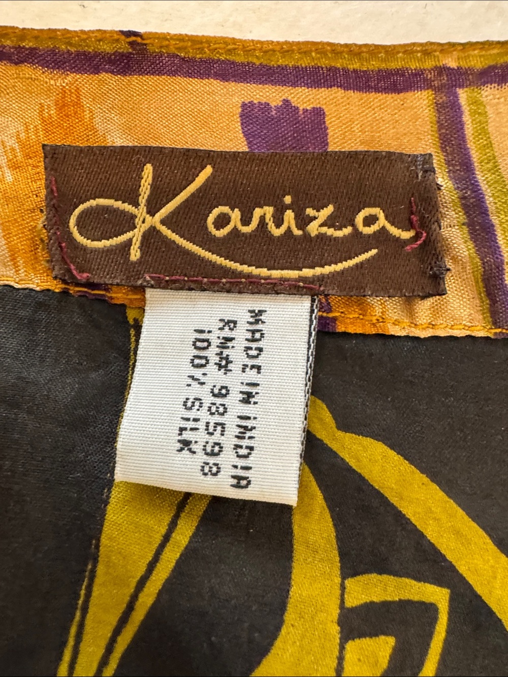 Vintage Kariza Magic Skirt 100% Silk Fairycore Festival Wrap - Picture 8 of 9